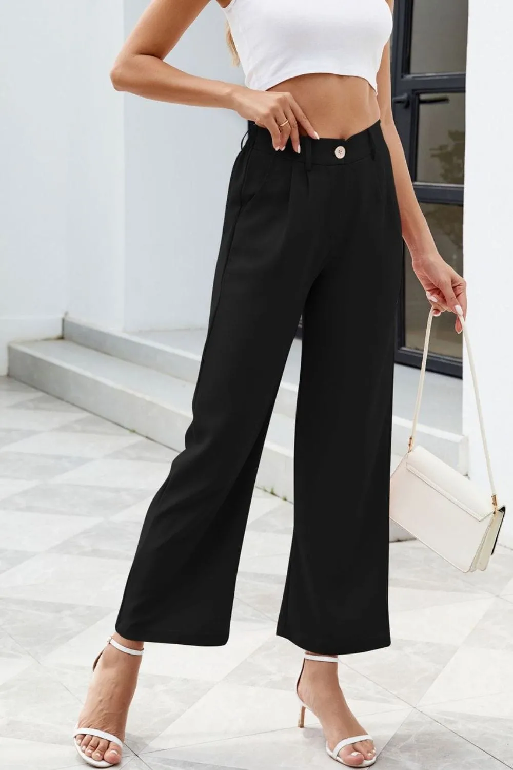 GYPSY - Pocketed High Waist Pants