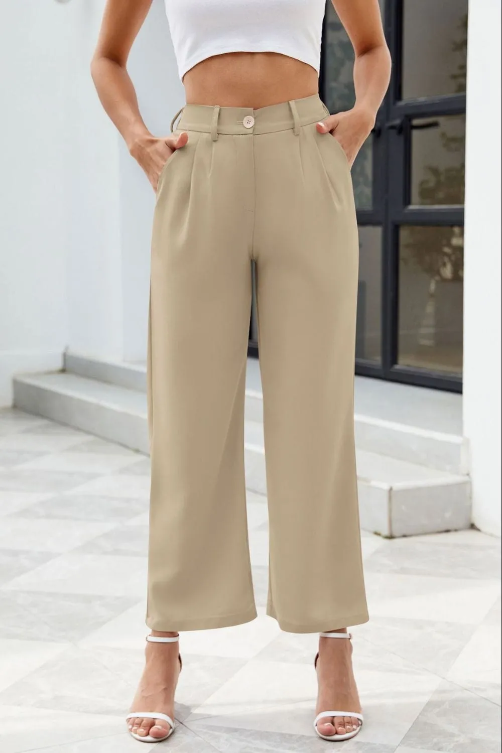 GYPSY - Pocketed High Waist Pants