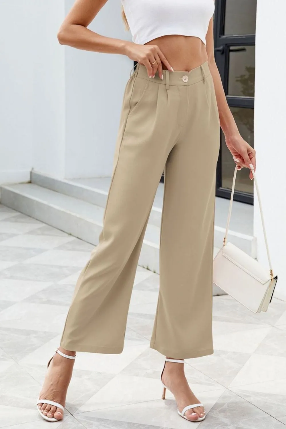 GYPSY - Pocketed High Waist Pants