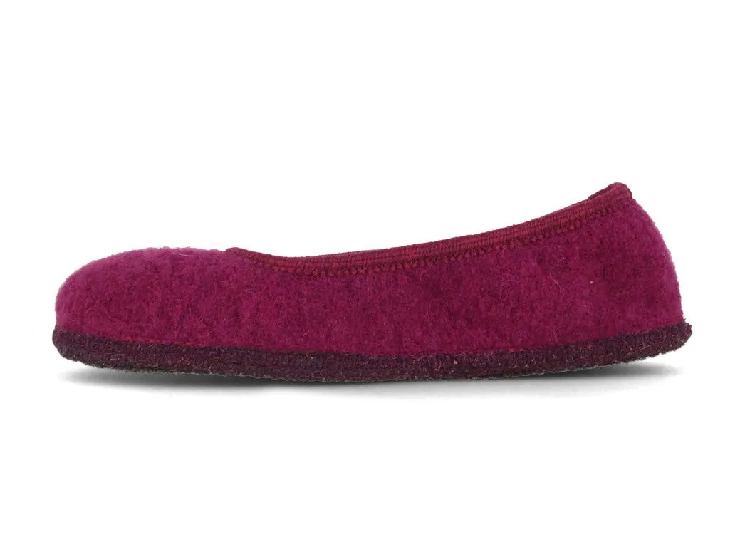 HAFLINGER Women Felt Ballerina 'Marina', mulberry