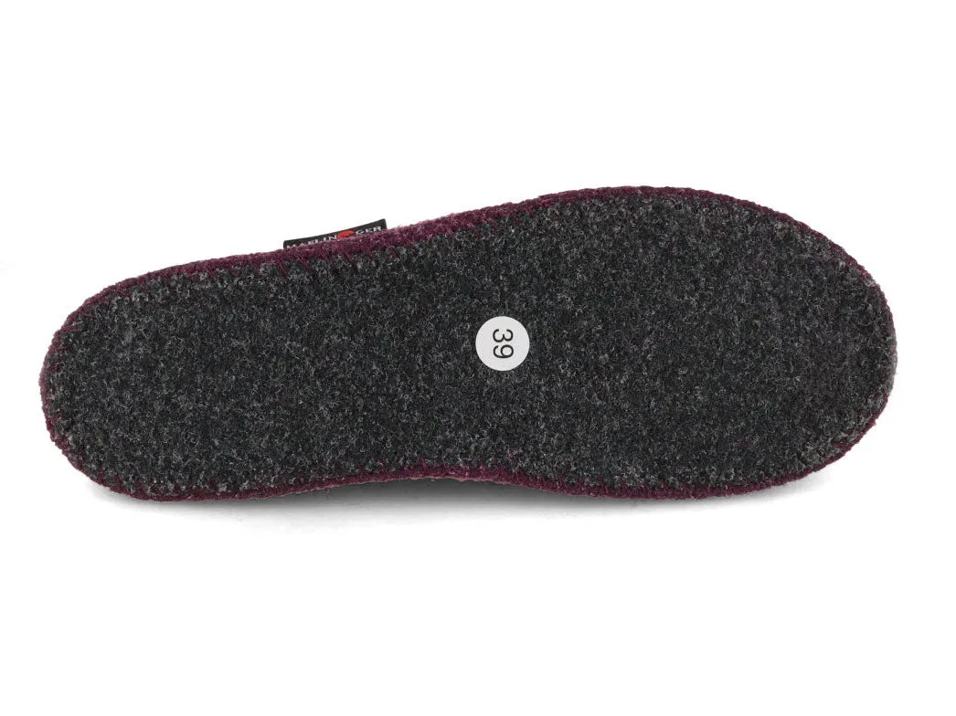 HAFLINGER Women Felt Ballerina 'Marina', mulberry