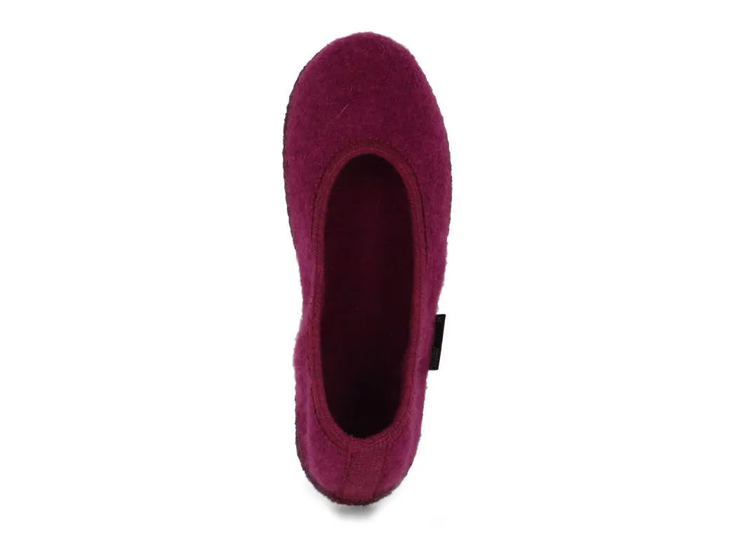 HAFLINGER Women Felt Ballerina 'Marina', mulberry