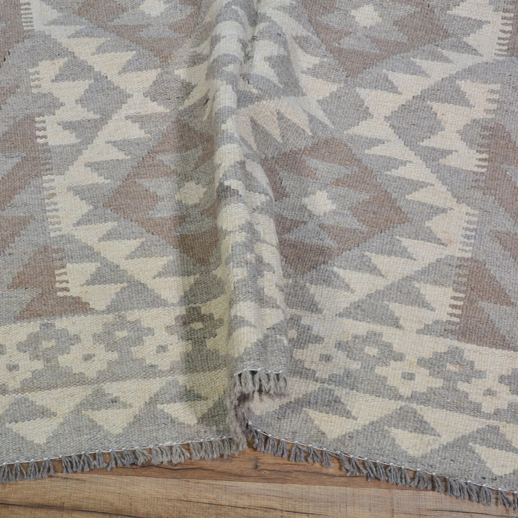 Hand-Woven Afghan Momana Reversible Kilim Wool Oriental Rug (Size 4.3 X 6.0) Cwral-10206