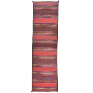 Hand-Woven Fine Afghan Lagharee Kilim Handmade Wool Rug (Size 2.7 X 9.3) Brral-5037