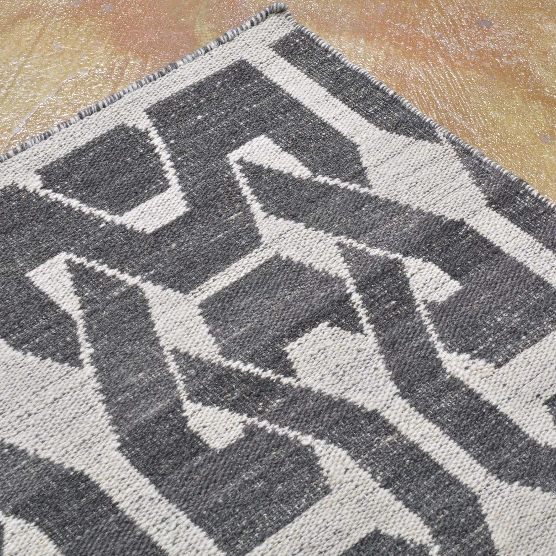 Hand-Woven Reversible Flatweave Modern Kilim Handmade Wool Rug (Size 5.1 X 7.3) Brral-3828