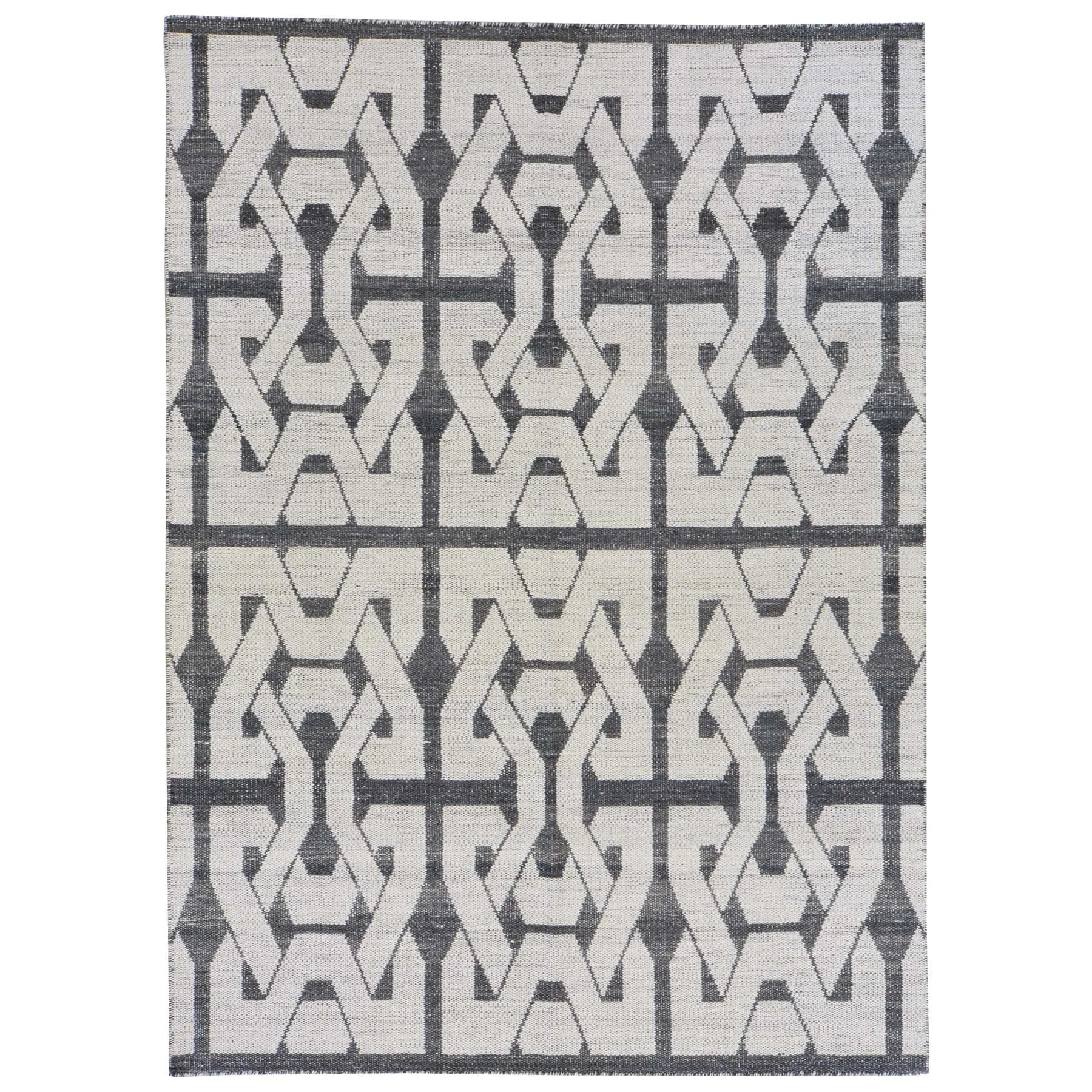 Hand-Woven Reversible Flatweave Modern Kilim Handmade Wool Rug (Size 5.1 X 7.3) Brral-3828