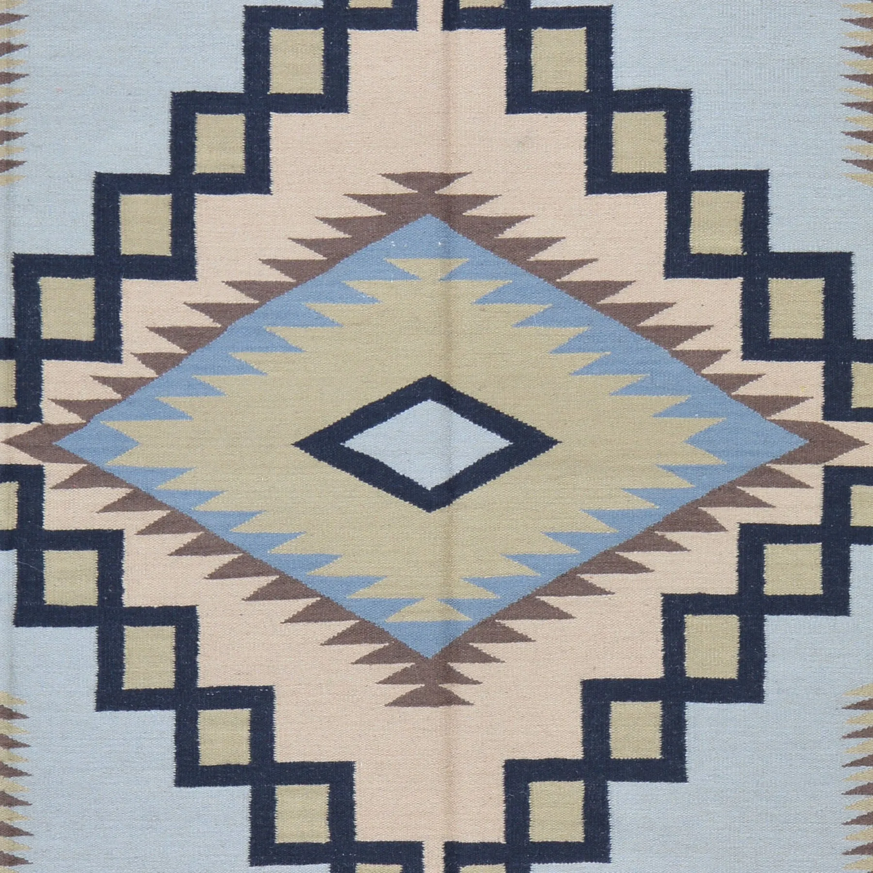 Hand-Woven Reversible Kilim Southwestern Design Wool Rug (Size 8.0 X 10.0) Cwral-6933