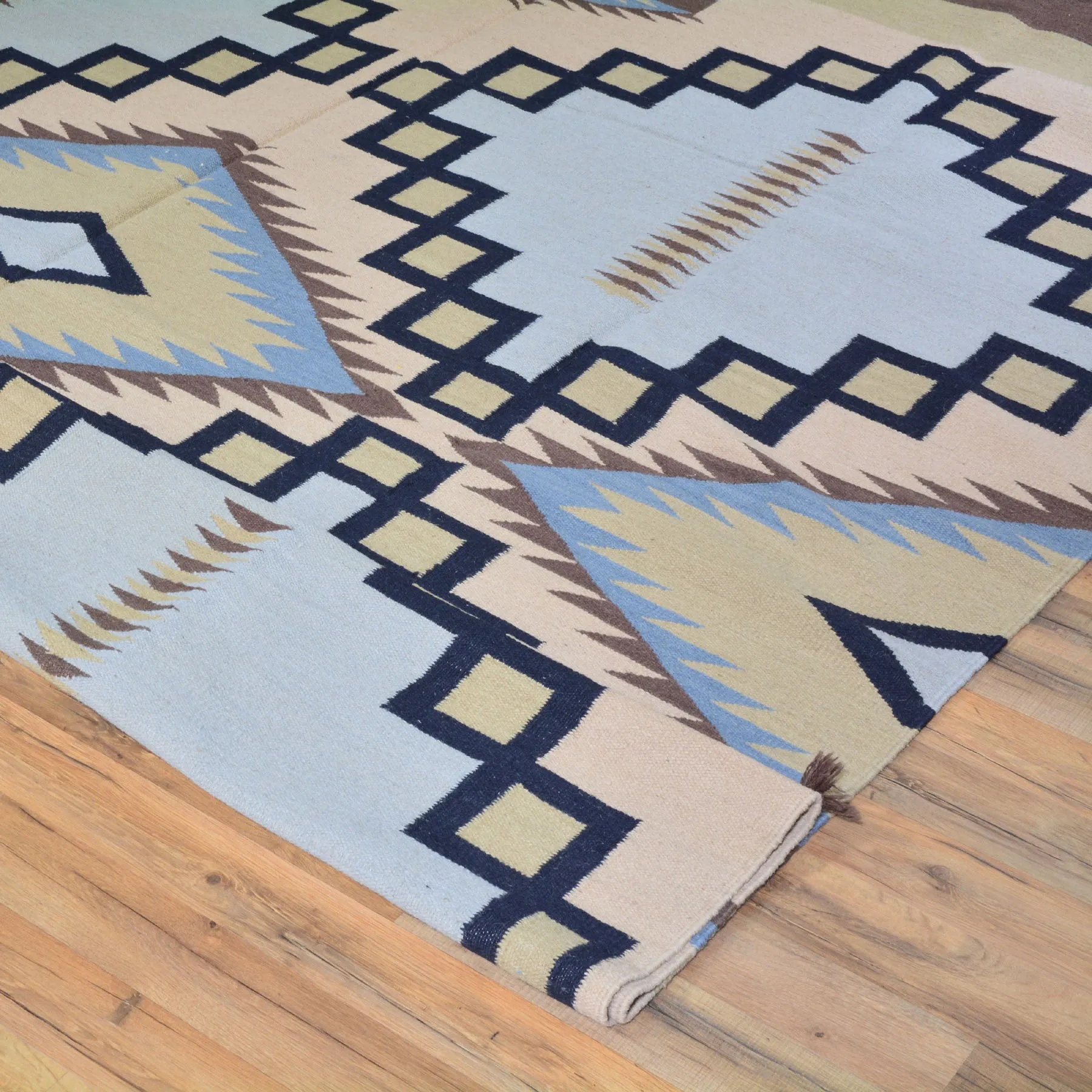 Hand-Woven Reversible Kilim Southwestern Design Wool Rug (Size 8.0 X 10.0) Cwral-6933