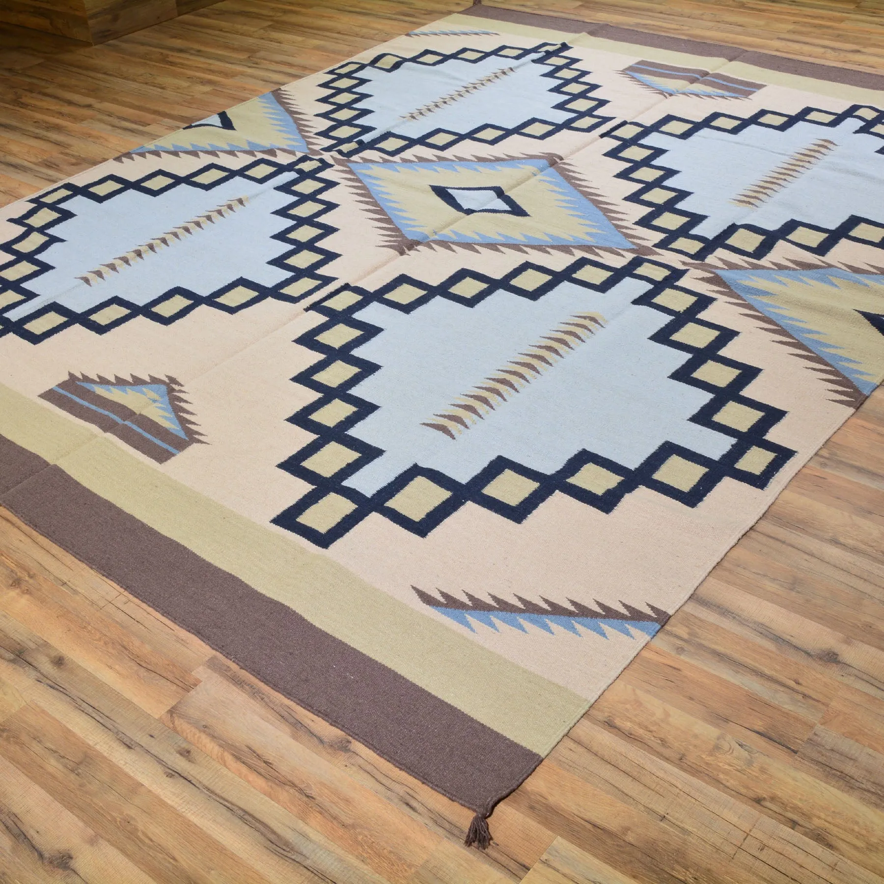 Hand-Woven Reversible Kilim Southwestern Design Wool Rug (Size 8.0 X 10.0) Cwral-6933