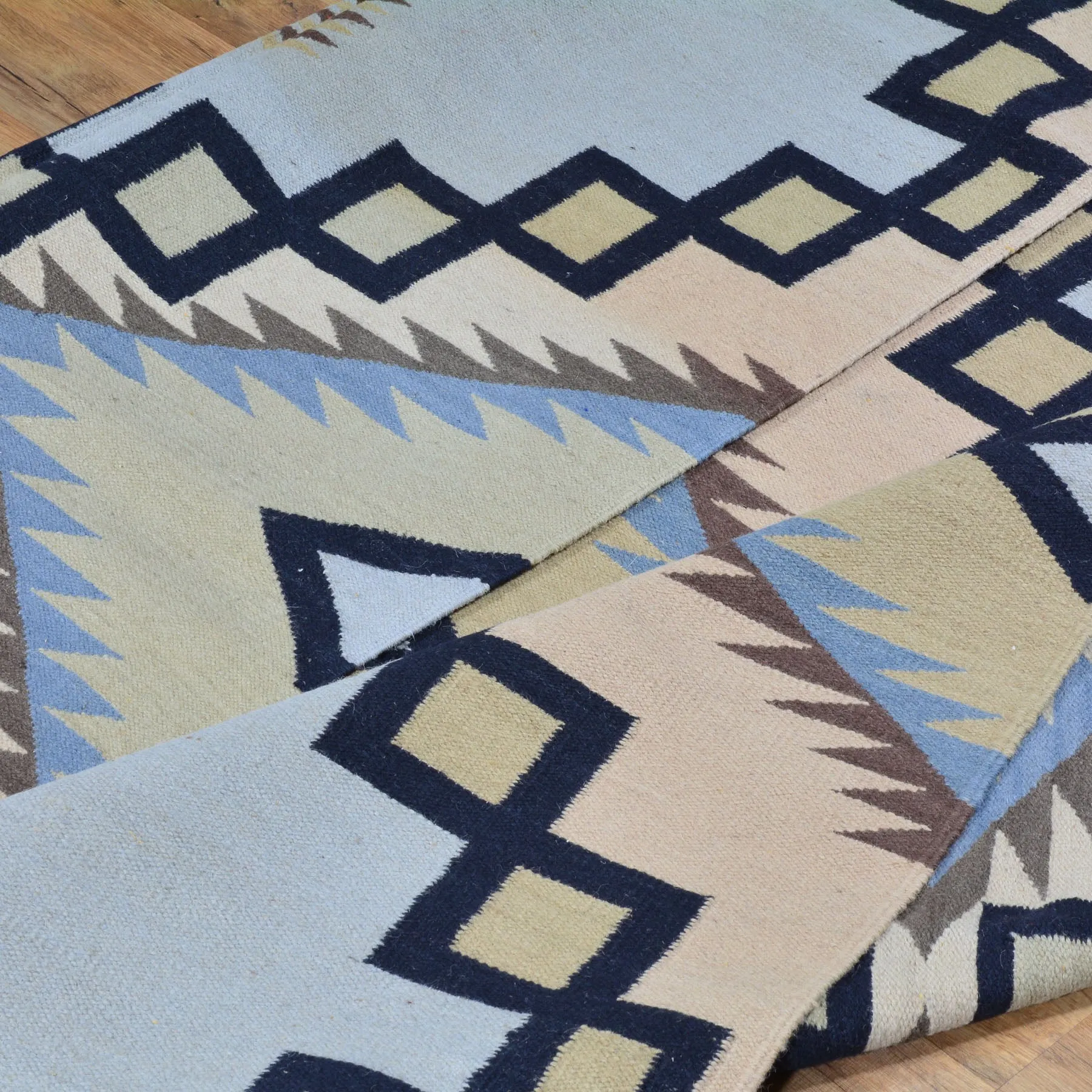 Hand-Woven Reversible Kilim Southwestern Design Wool Rug (Size 8.0 X 10.0) Cwral-6933