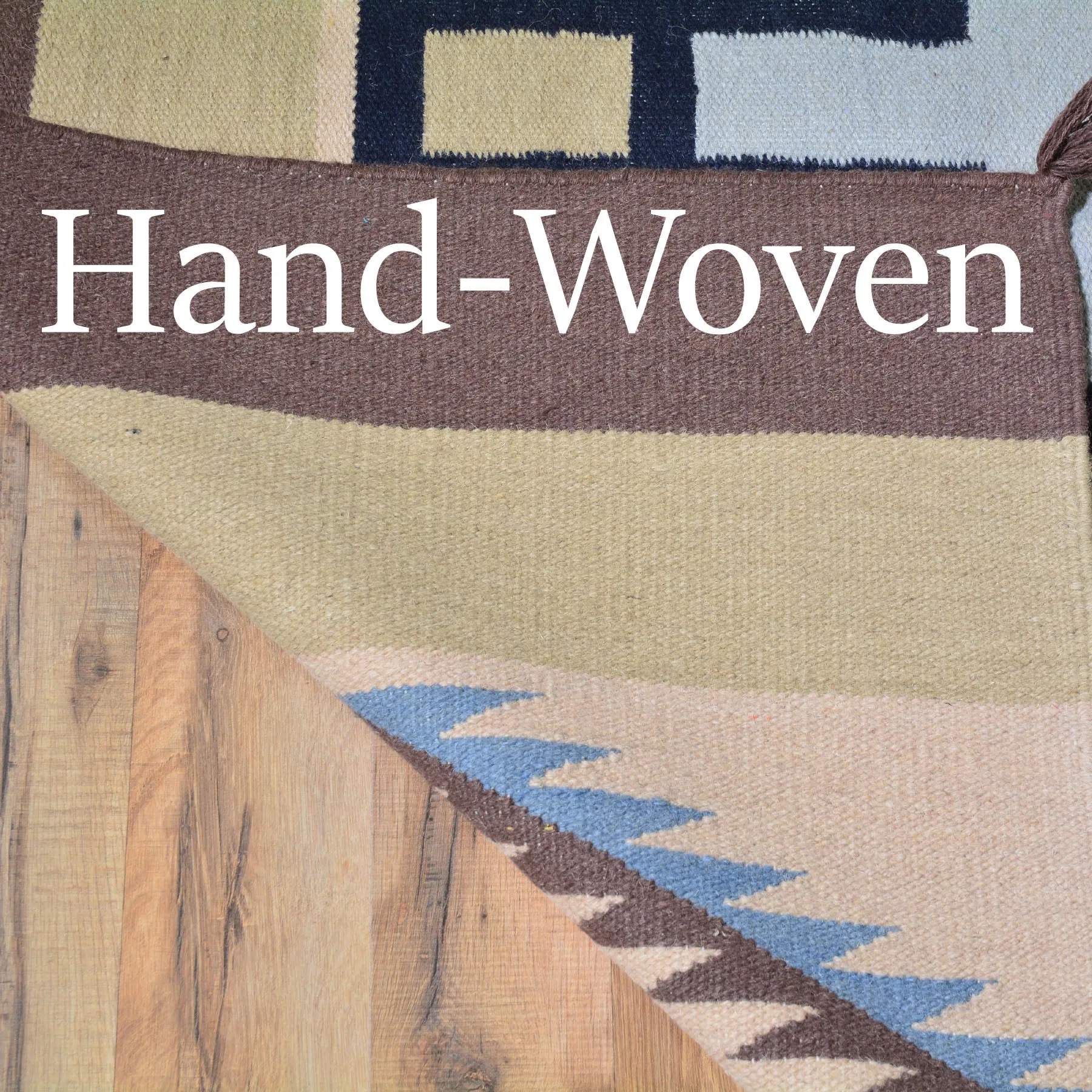 Hand-Woven Reversible Kilim Southwestern Design Wool Rug (Size 8.0 X 10.0) Cwral-6933