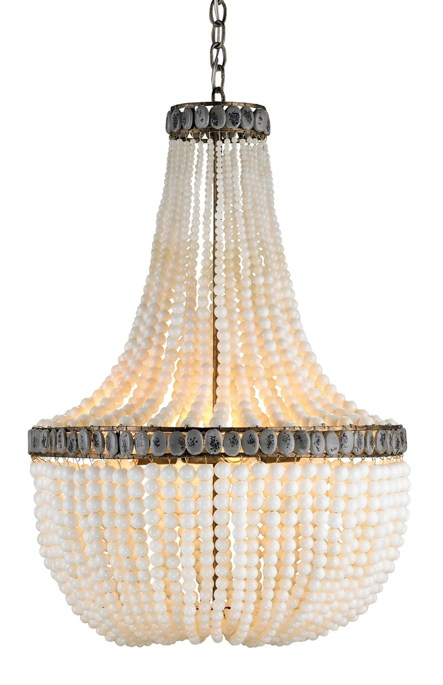 Hedy Cream Beaded Glass Chandelier