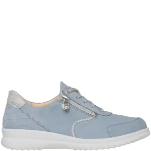 'Heike' women's wide fit (H) lace-up sneaker - blue