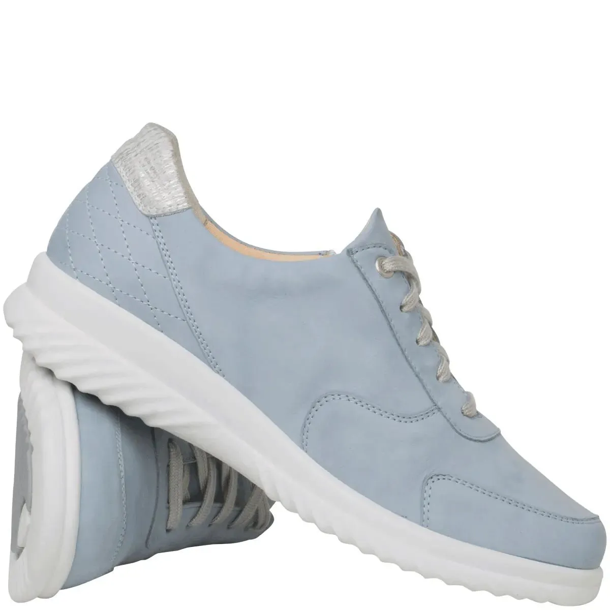 'Heike' women's wide fit (H) lace-up sneaker - blue