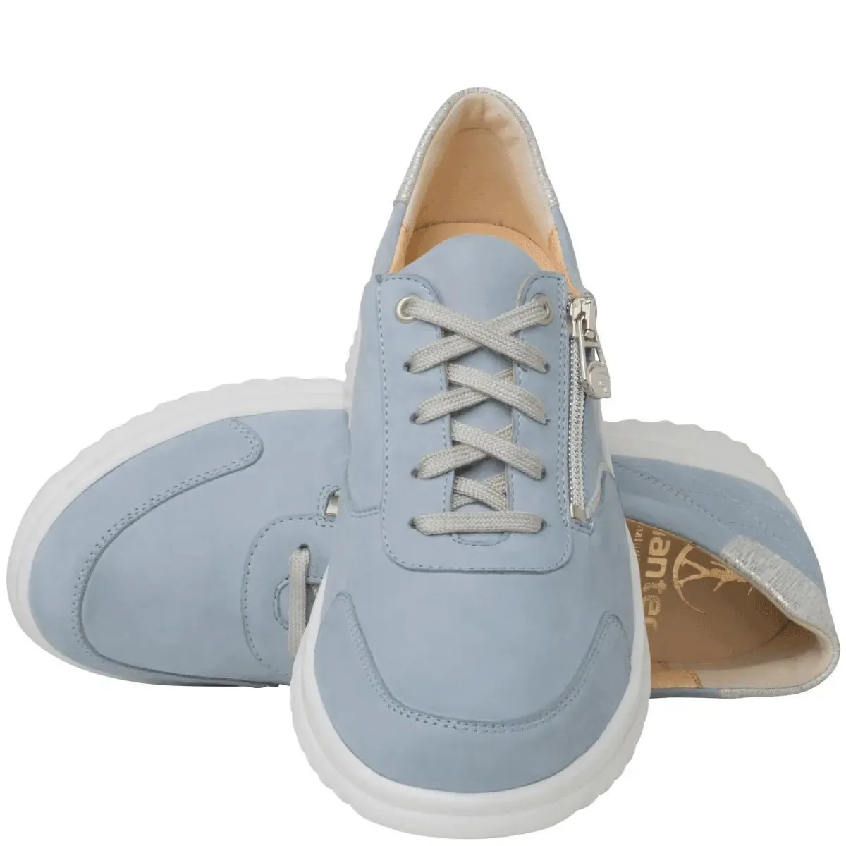 'Heike' women's wide fit (H) lace-up sneaker - blue