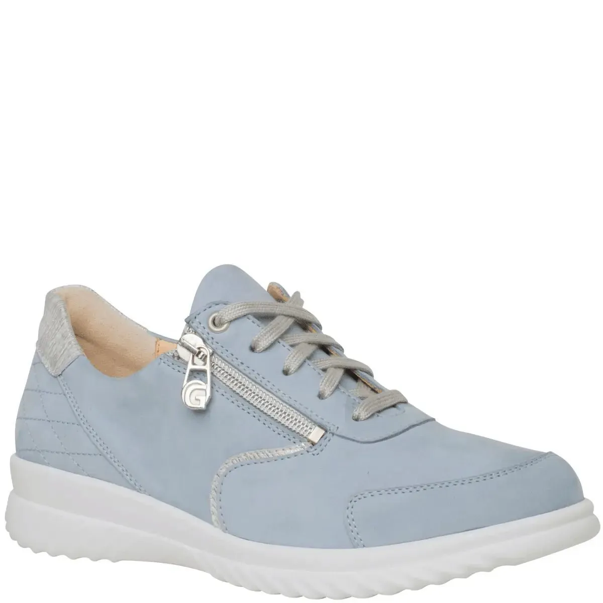 'Heike' women's wide fit (H) lace-up sneaker - blue
