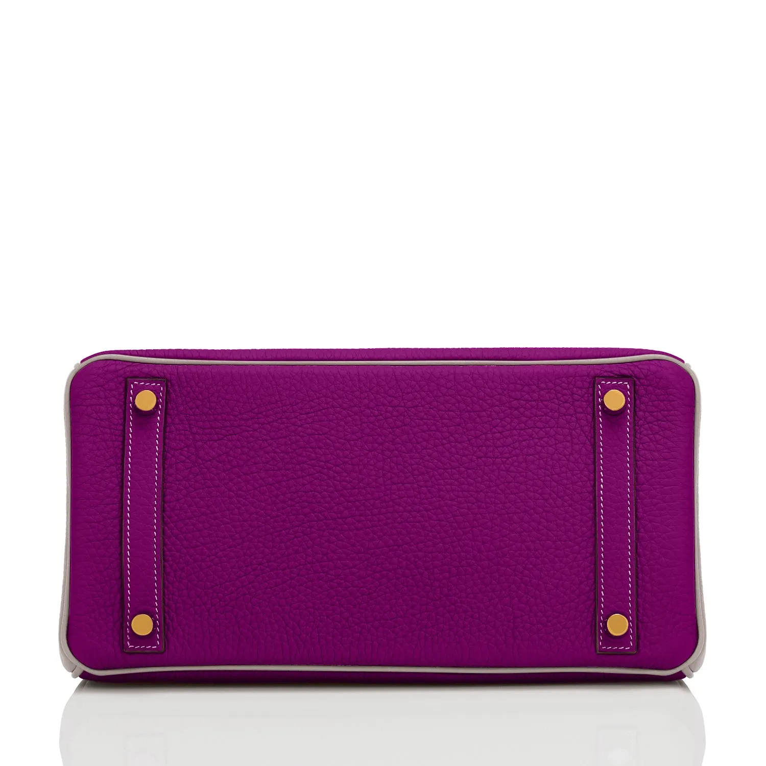 Hermes HSS Anemone and Gris Asphalte Birkin 30cm Togo Brushed Gold Hardware