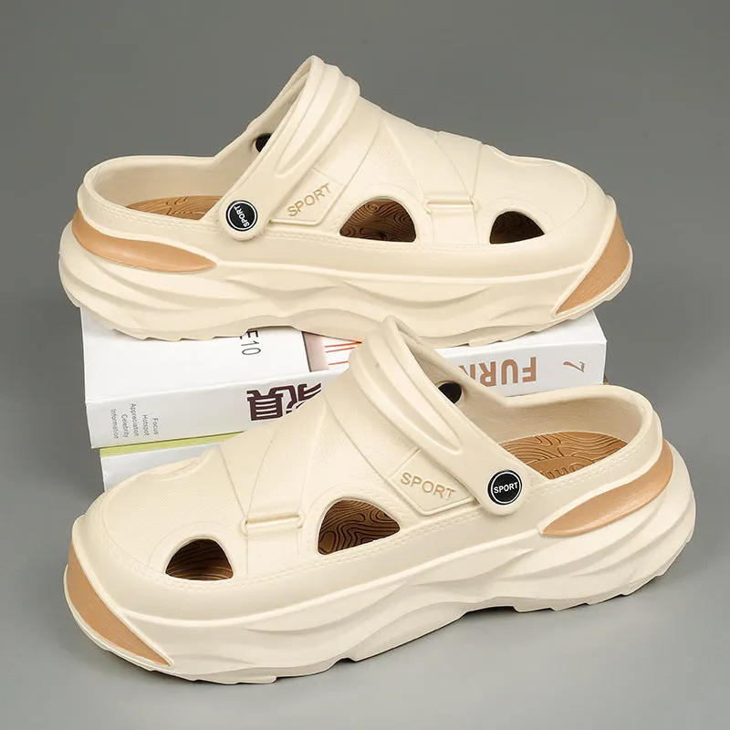Hole Shoes Men's Thick Bottom Shit Feeling