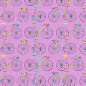 Homegrown Bike Ride on Purple by Blend Fabrics