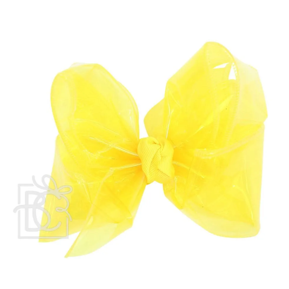 Huge Waterproof Double Knot Hair Bow on Clippie