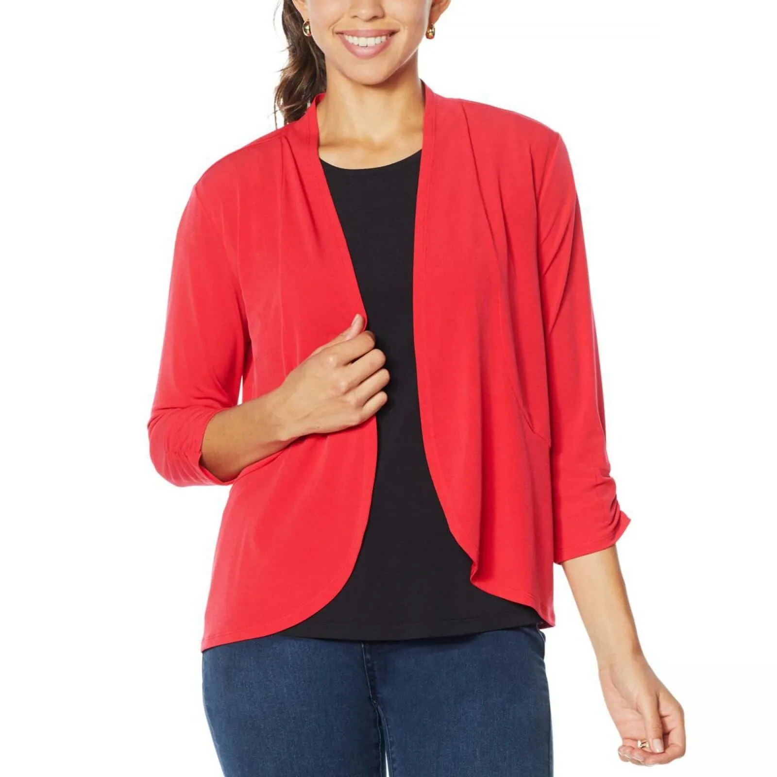 IMAN Women's Boho Chic Drape Front Cardigan