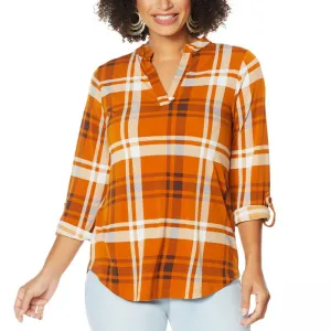 IMAN Women's Global Chic Roll Tab Utility Top