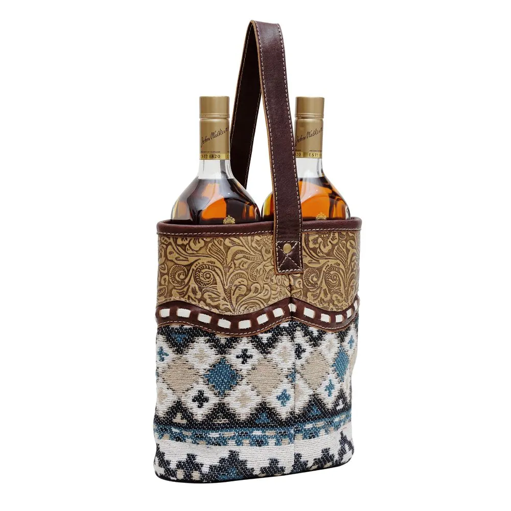JACQUARD DOUBLE WINE BAG