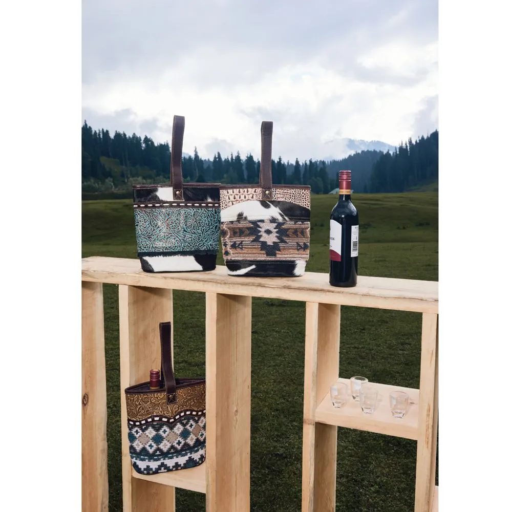 JACQUARD DOUBLE WINE BAG