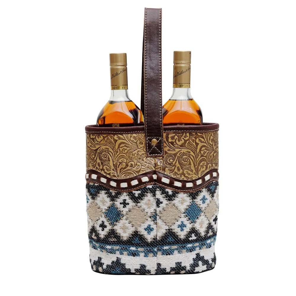 JACQUARD DOUBLE WINE BAG
