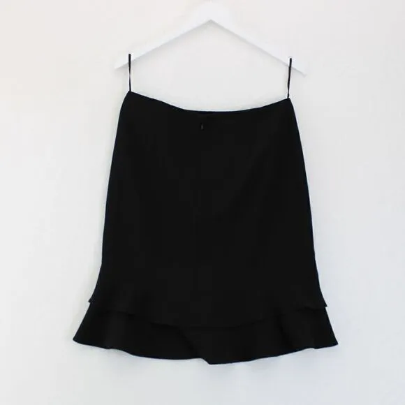 Kasper Ruffled A-Line Skirt Black 4