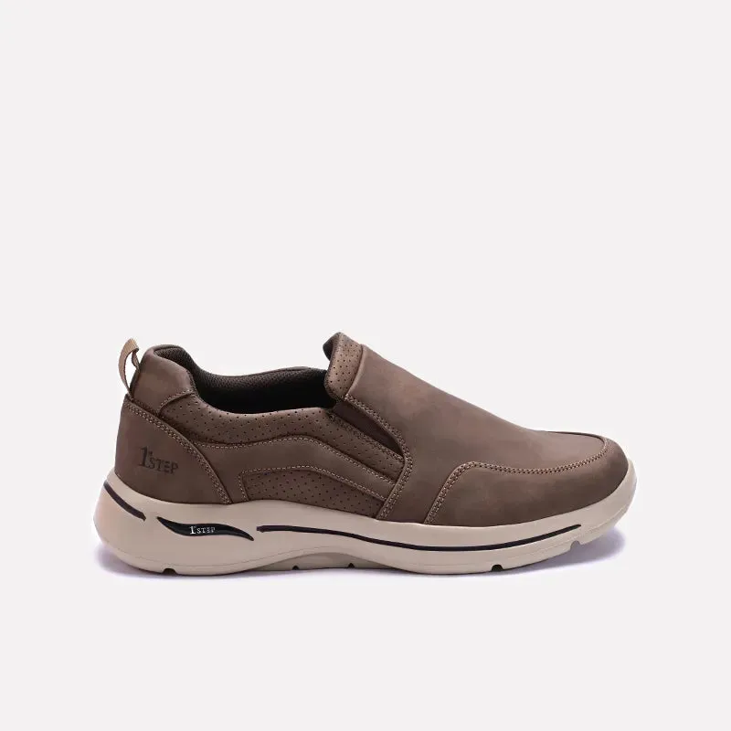 Khaki Slip On Sneakers 0120568