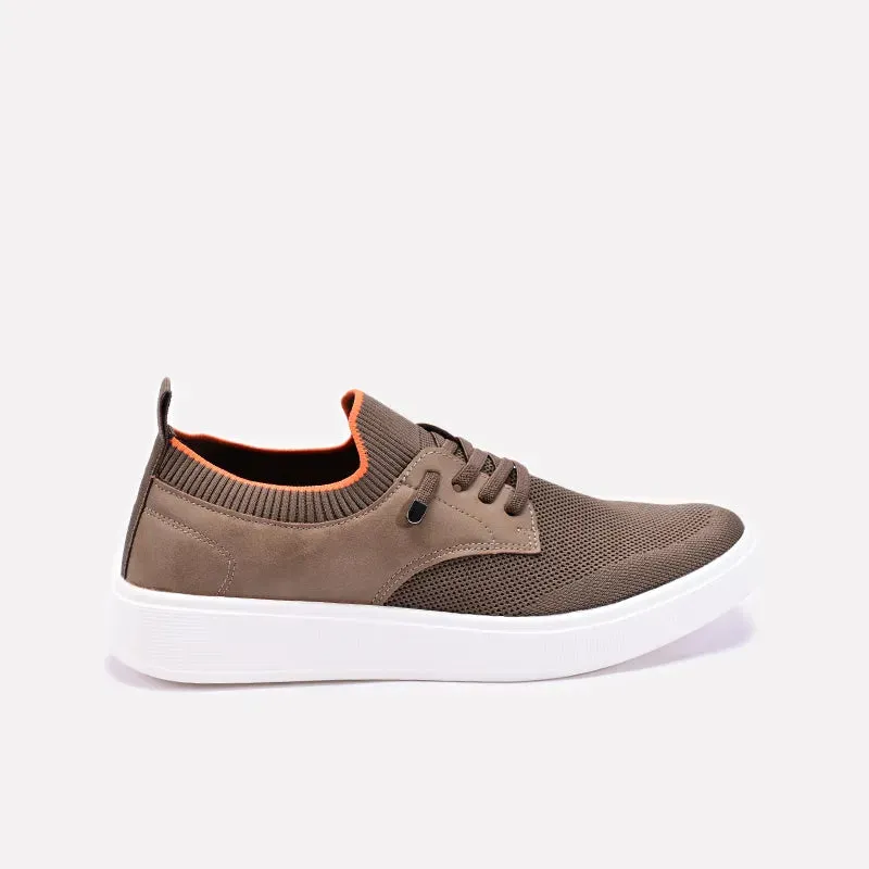 Khaki Slip On Walking Sneakers 0120545