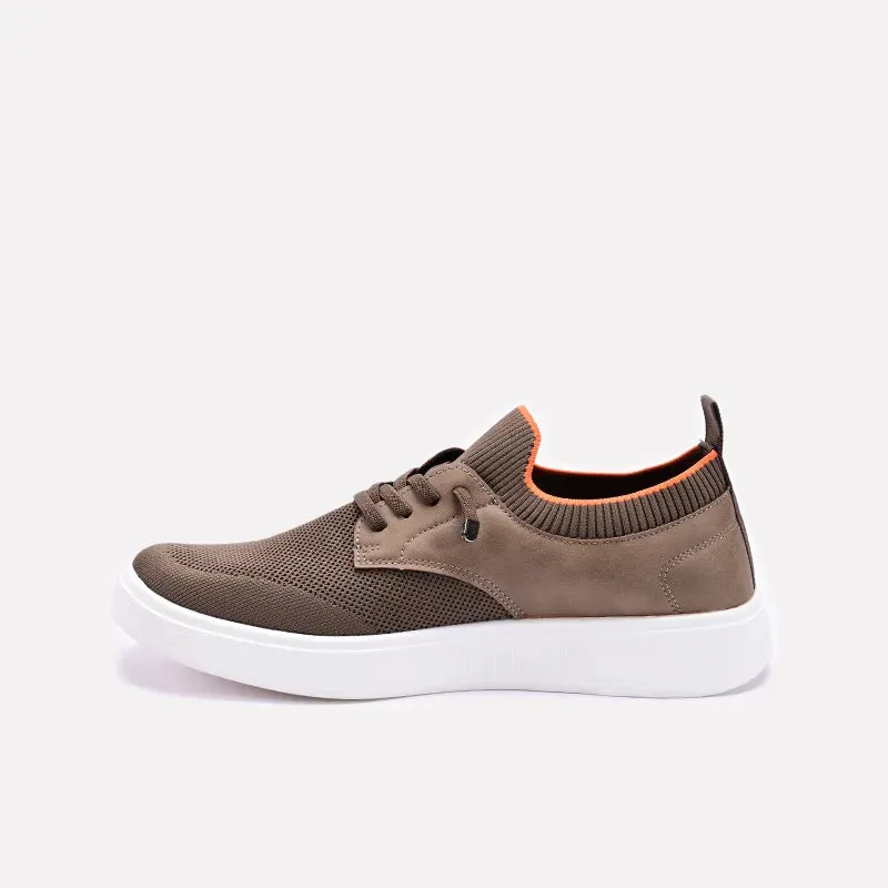 Khaki Slip On Walking Sneakers 0120545