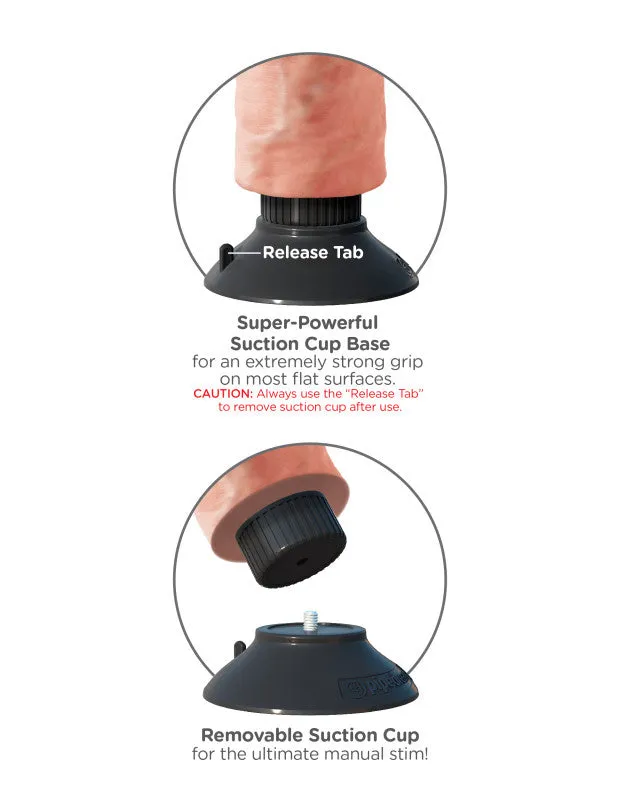 King  7-Inch Vibrating  With Balls -  Flesh