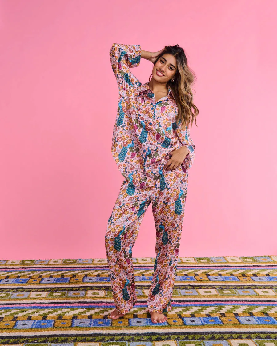 Kip & Co LADIES | Lyon Eco Satin Long Sleeve Shirt & Pant Pyjama Set
