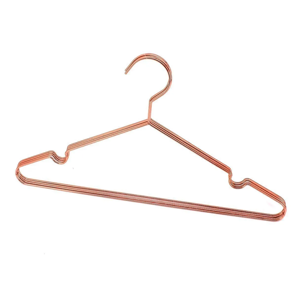 Koobay 30Pack 17" Rose Shiny Copper Clothes Metal Wire Hanging Hangers for Shirts Coat Storage & Display