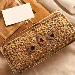 Latest Hand Purse Random Design & Dark Multicolors For Womens 53461