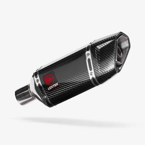 Lextek SP11C Carbon Fibre Exhaust Silencer 51mm Slip-on (x2)
