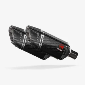 Lextek SP11C Carbon Fibre Exhaust Silencer 51mm Slip-on (x2)