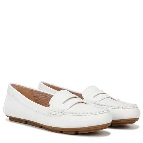LifeStride Womens Riviera Slip On Loafers Bright White 10 W