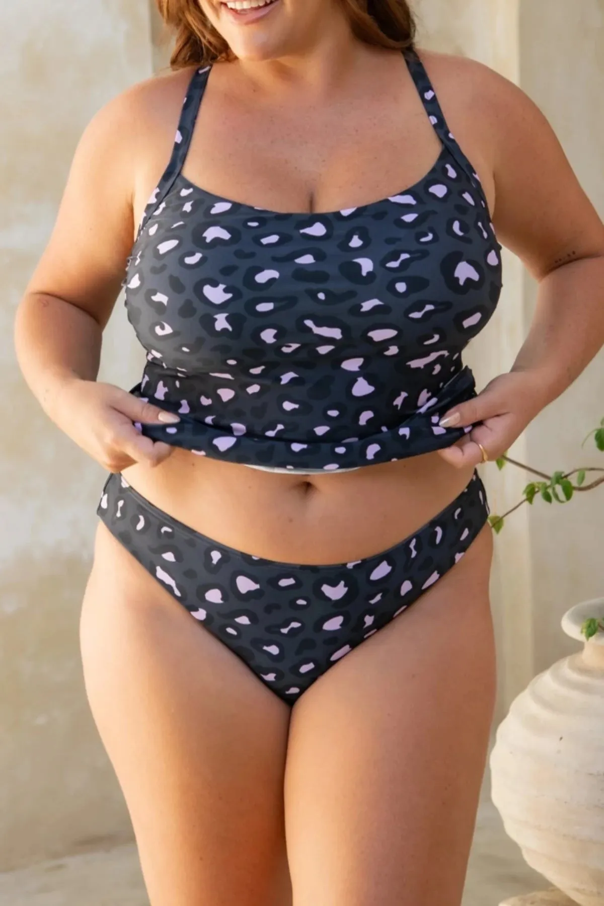 Luna 90s Bikini Bottom - Mellow Leopard