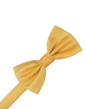 Mandarin Herringbone Kids Bow Tie