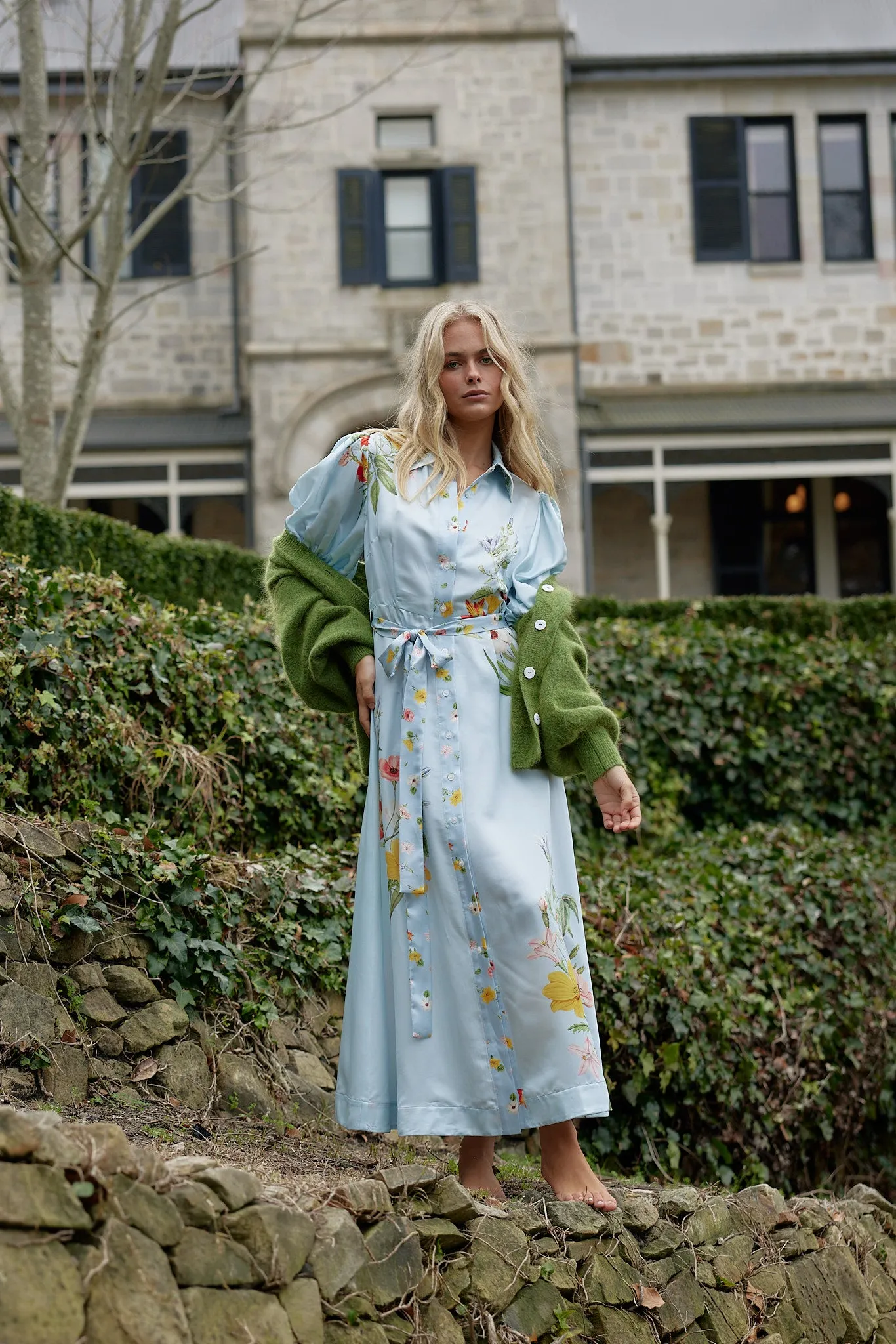 MARLEY DRESS IN POWDER FLEUR