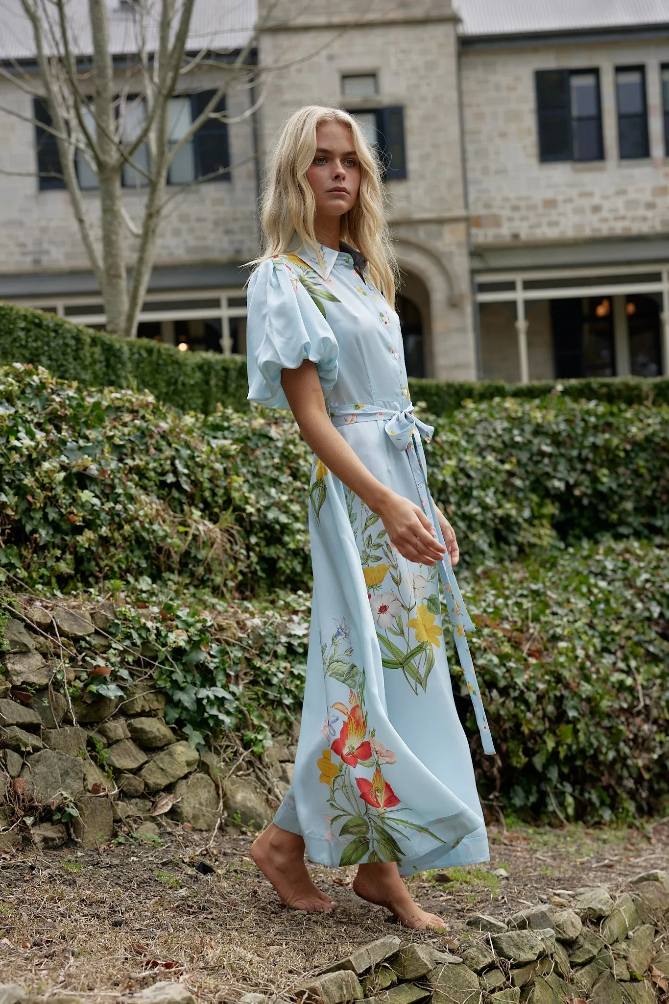 MARLEY DRESS IN POWDER FLEUR