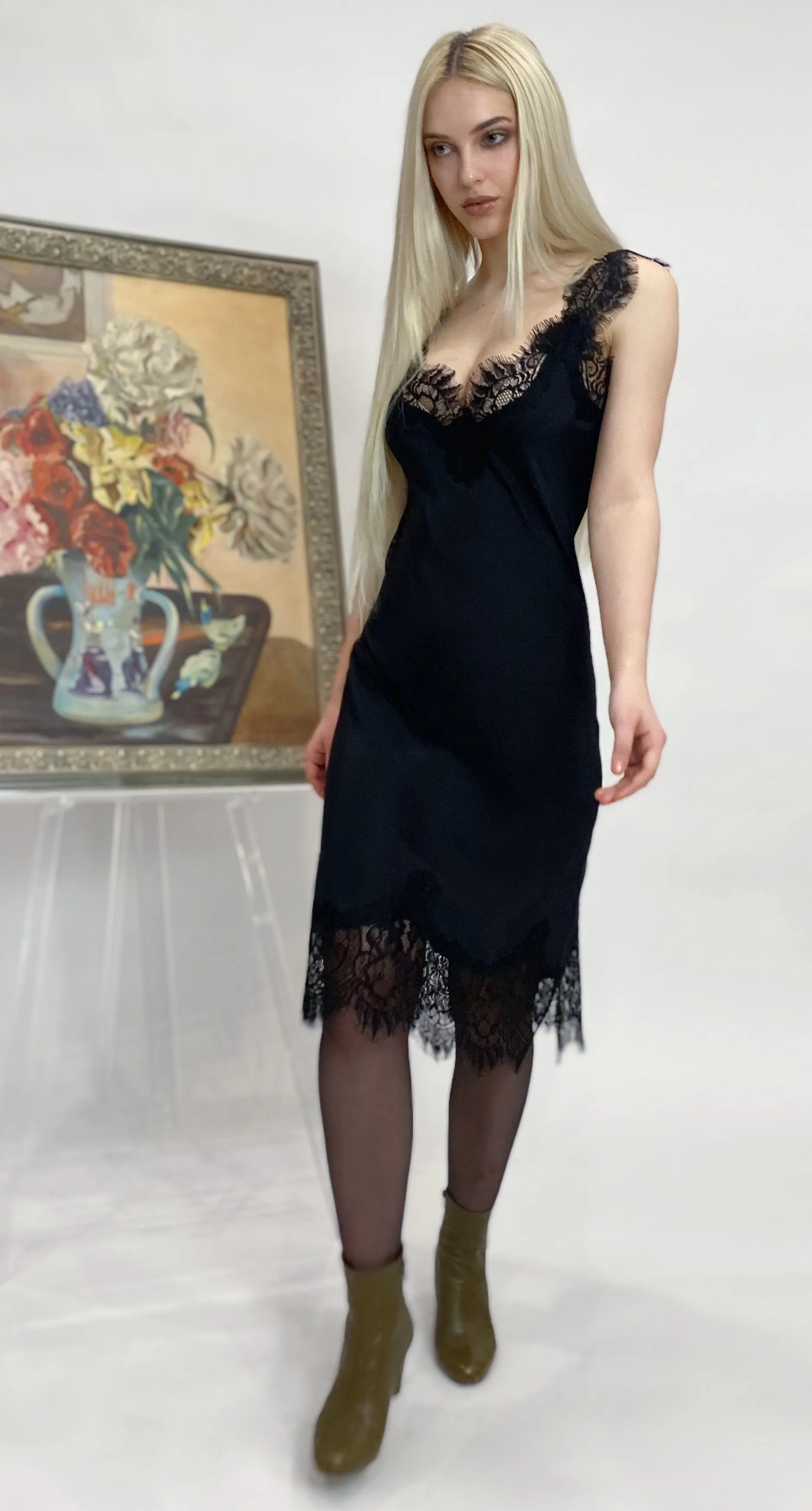 Megan Coco Dress Slate Grey