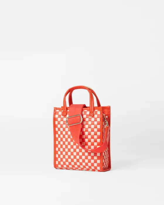 Micro Woven Box Tote | Sandshell Poppy