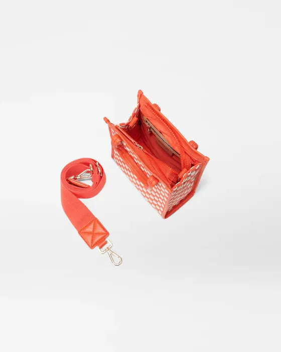Micro Woven Box Tote | Sandshell Poppy