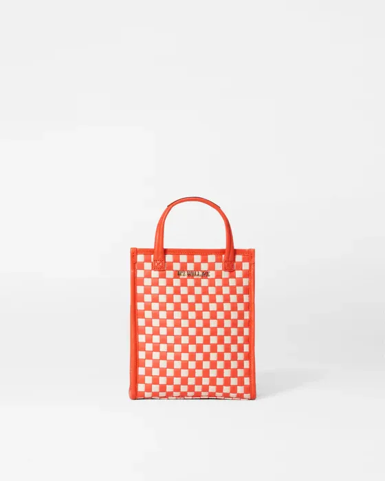 Micro Woven Box Tote | Sandshell Poppy