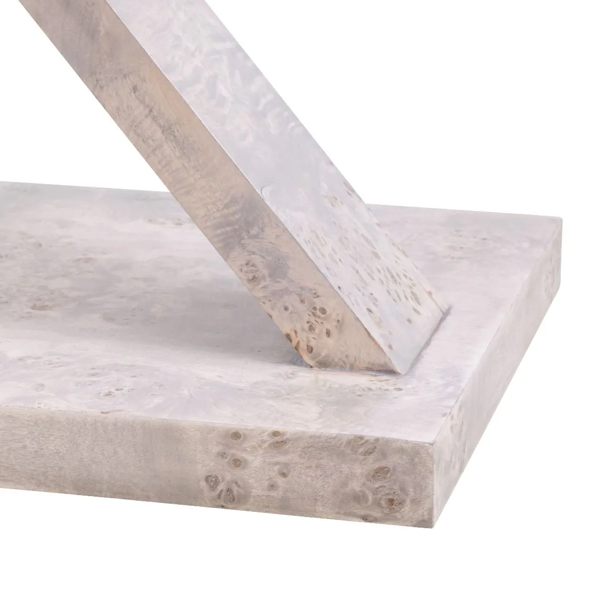 Modena 1-Drawer Side Table / Light Gray Burl