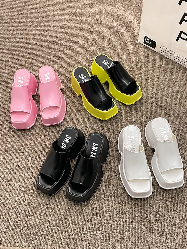 Muffin Cake-100 Platform Creepers Slippers